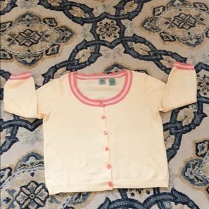 HWR Anthropology pink & pale yellow sweater- Sz L